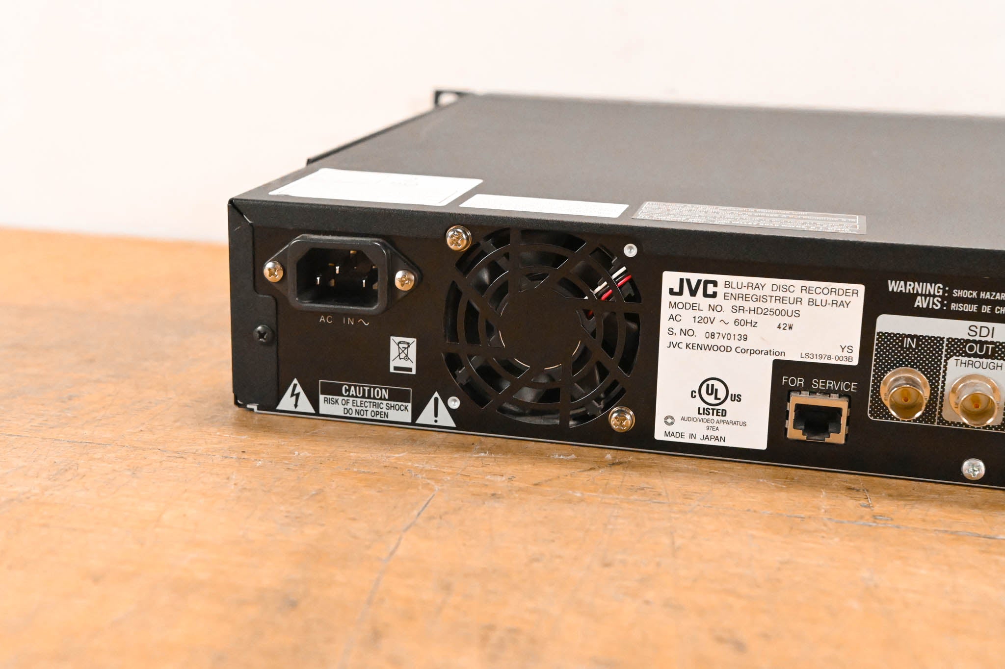 JVC SR-HD2500US Blu-Ray Disc & HDD Recorder with HD-SDI