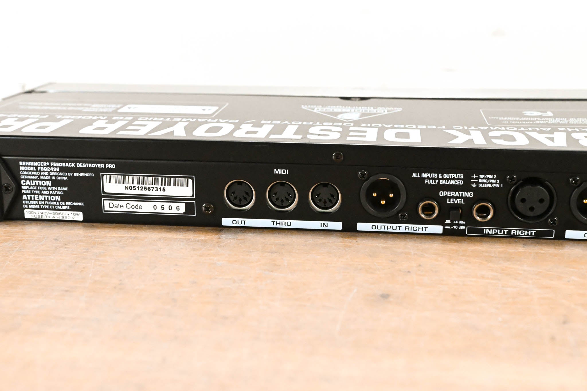 Behringer FBQ2496 Feedback Destroyer PRO Feedback Destroyer