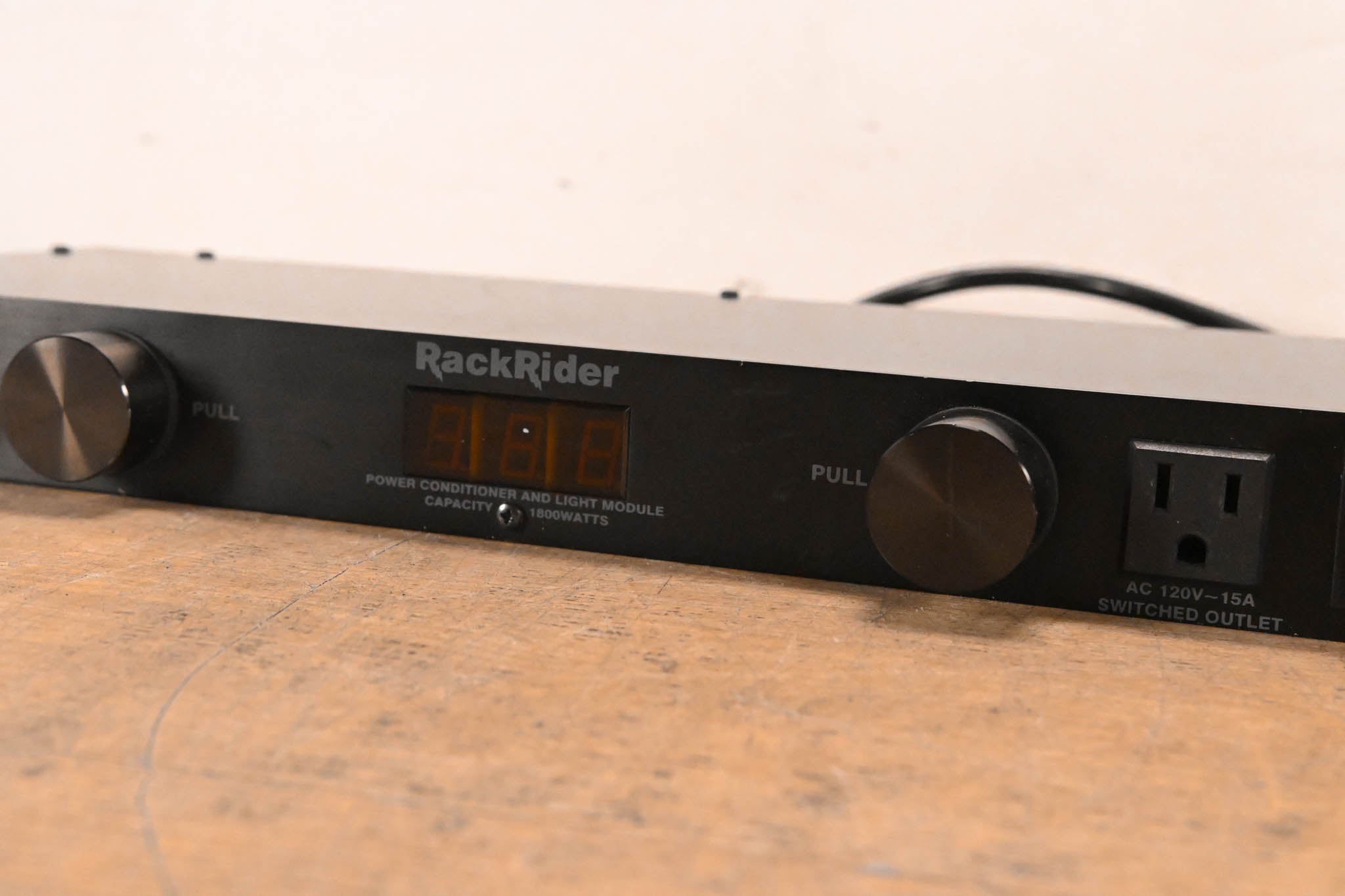 Furman RackRider RR-15PLUS 1RU Power Conditioner w/ Lights + V-Meter