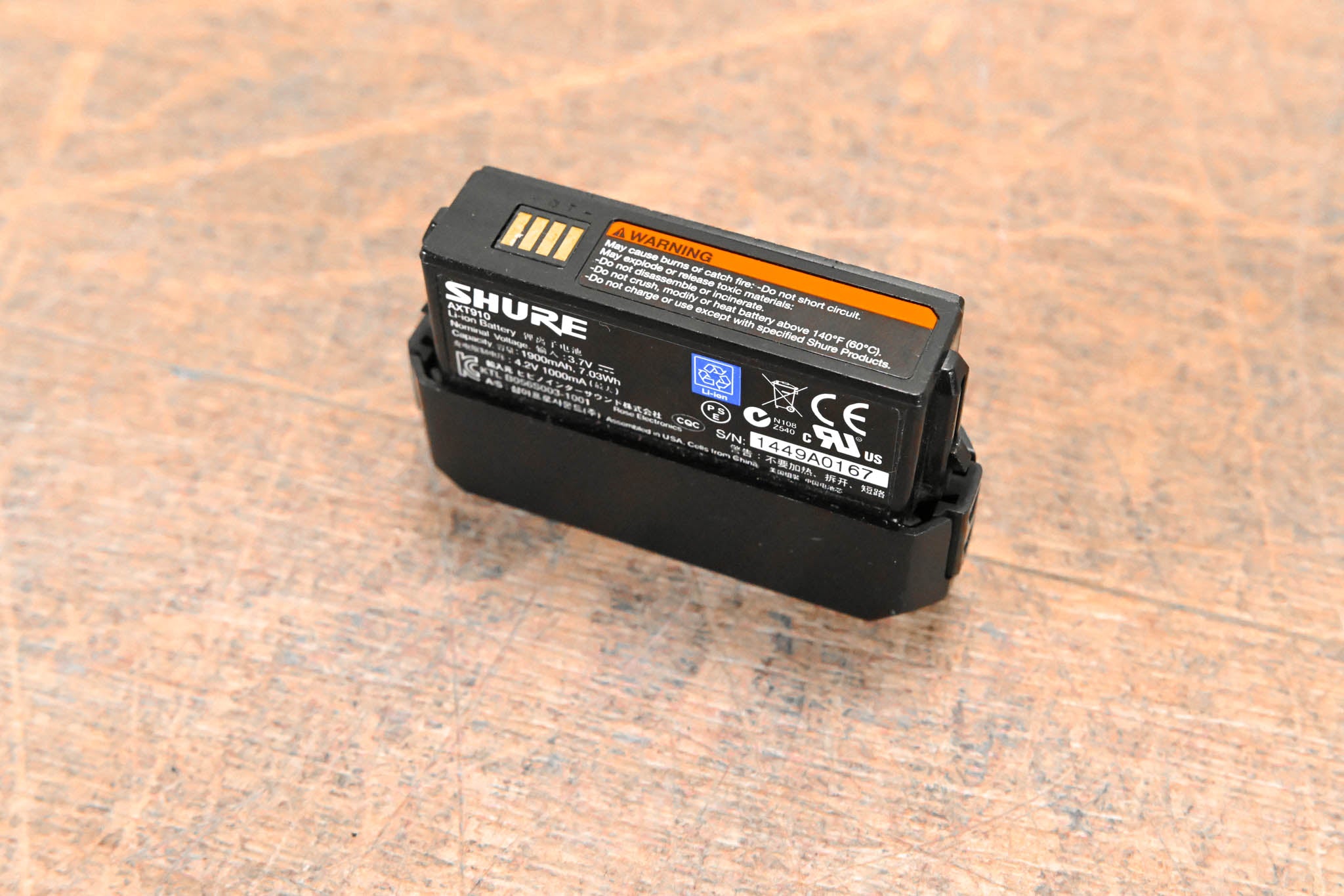 Shure AXT910 Axient Bodypack Rechargeable Battery