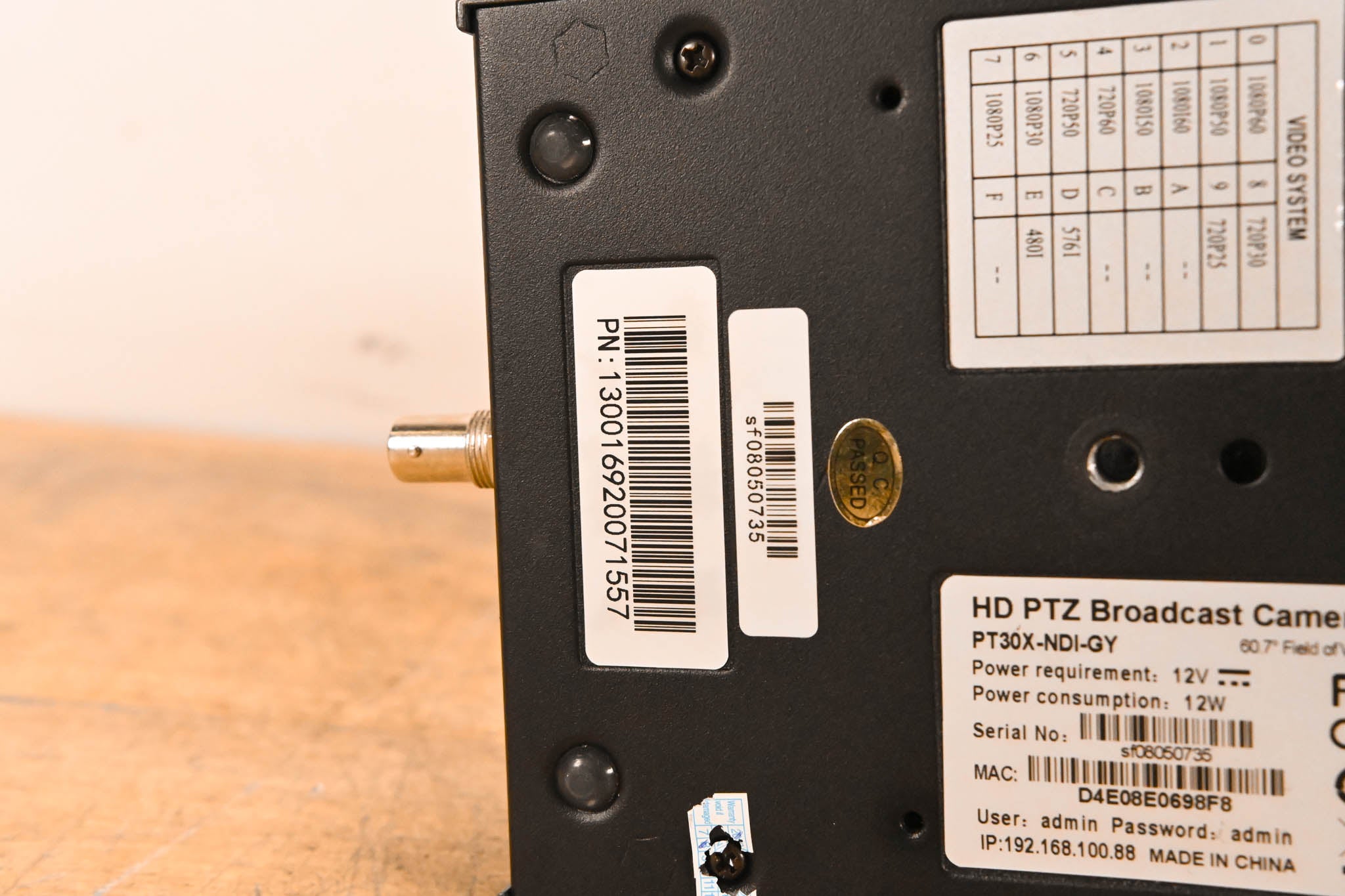 PTZOptics PT30X-NDI-GY Broadcast and Conference Camera (NO POWER SUPPLY)