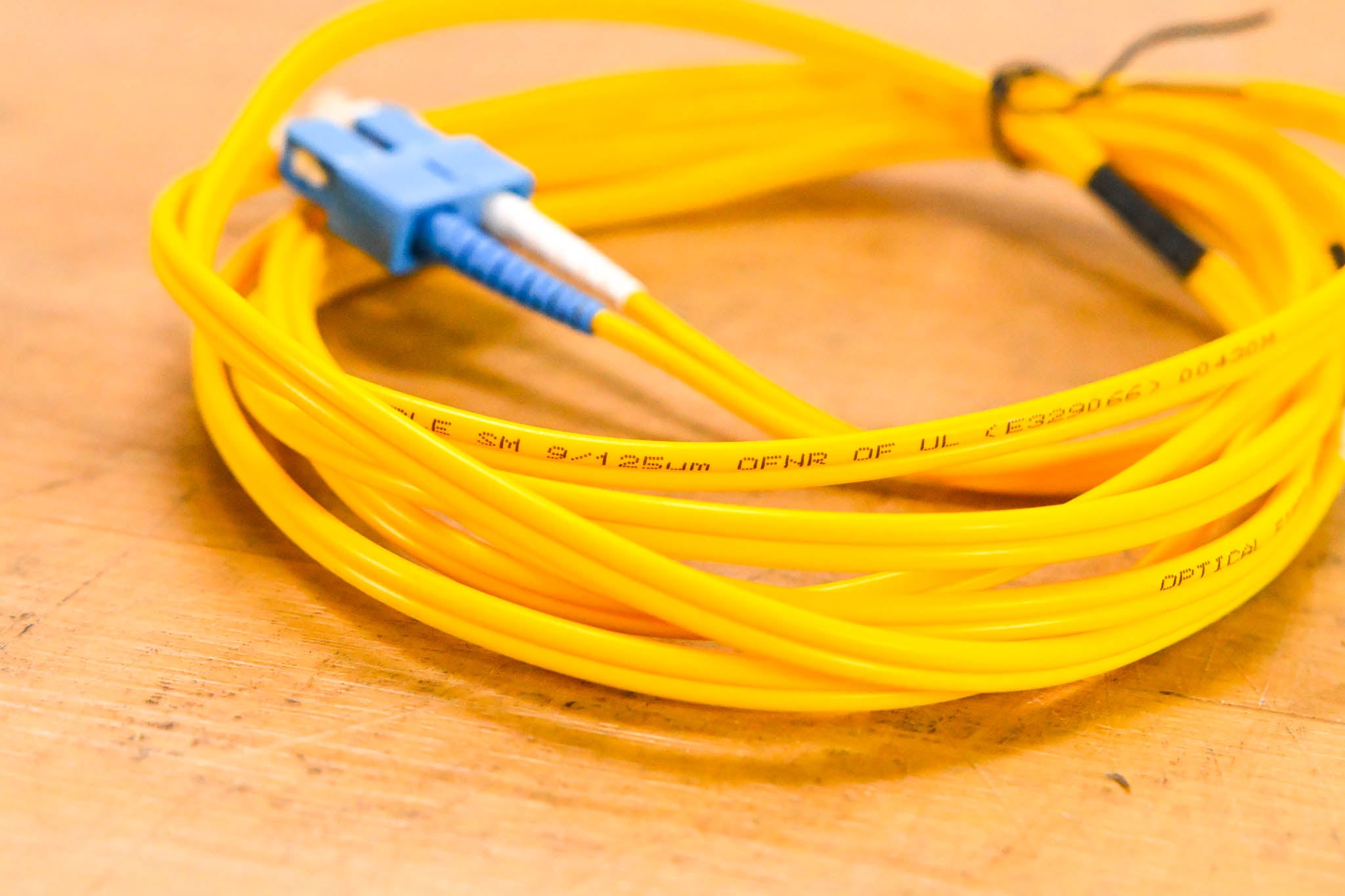 Unbranded SC-ST Duplex Single Mode Fiber Optic Patch Cable - 10'