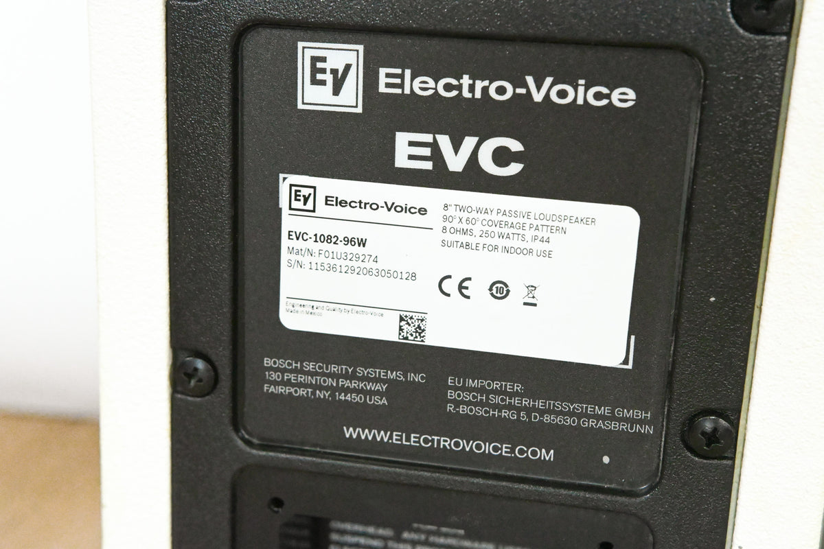 Electro-Voice (EV) EVC-1082-96W 8" Two-Way Passive Loudspeaker (PAIR)