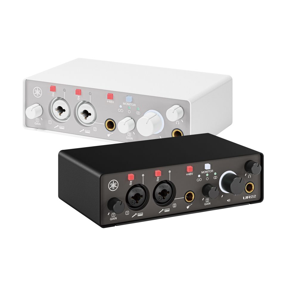 2-in/2-out USB-C Audio Interface with 24-bit/192kHz support, 2 Combo Inputs, Direct Monitoring, Loopback Function, and Steinberg software suite, white