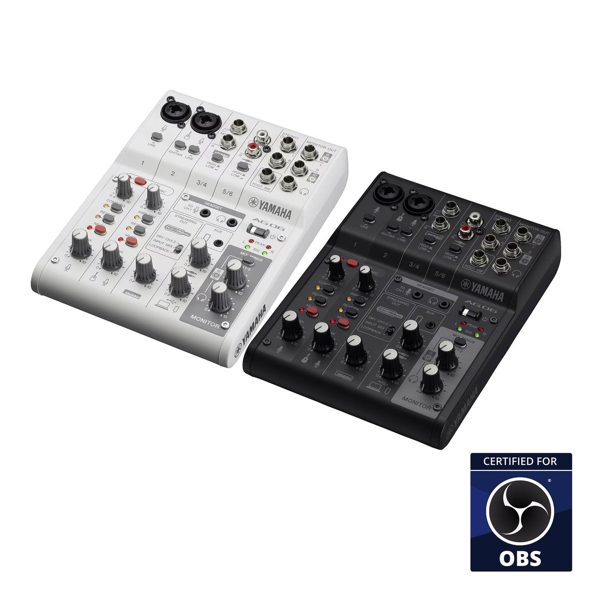 6-Channel Mixer/USB Interface for IOS/Mac/PC white finish