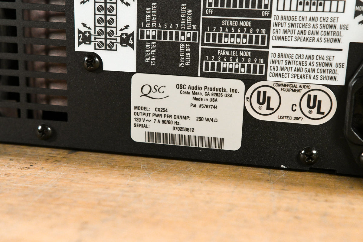 QSC CX254 4-Channel Power Amplifier