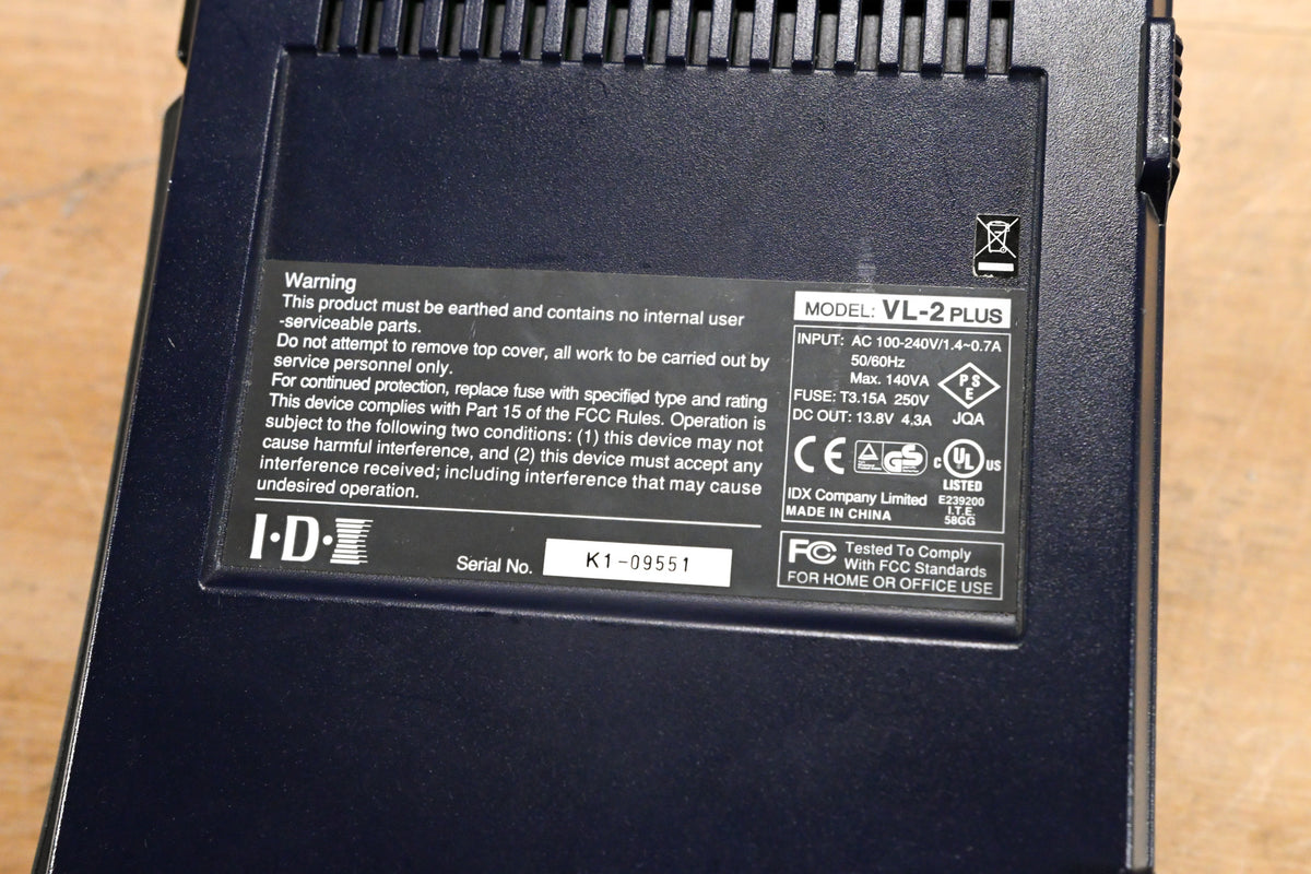 IDX System Technology VL-2 Plus 2-Channel V-Mount Quick Charger