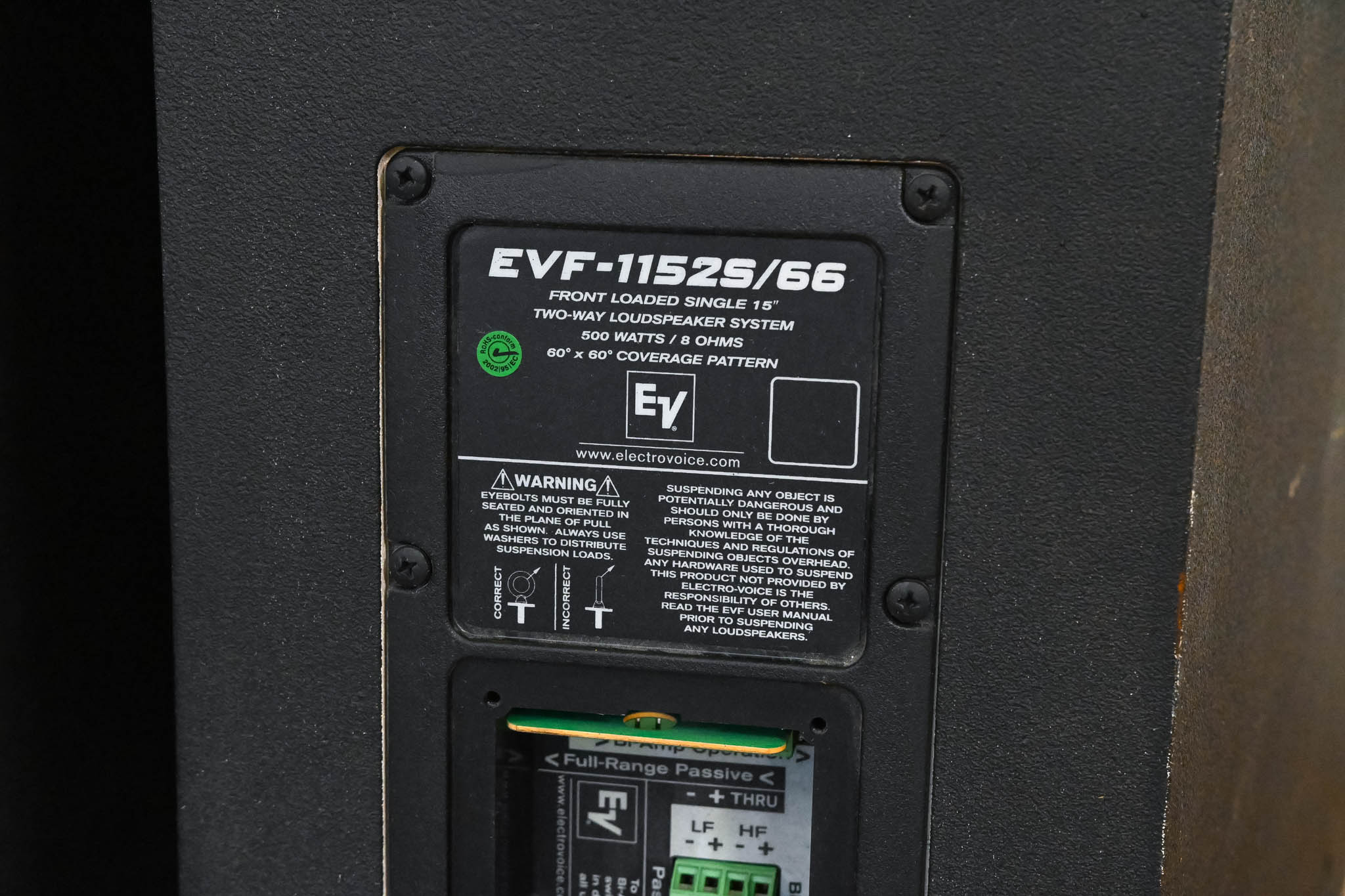 Electro-Voice (EV) EVF-1152S/66 15" 2-Way Passive Speakers (PAIR)