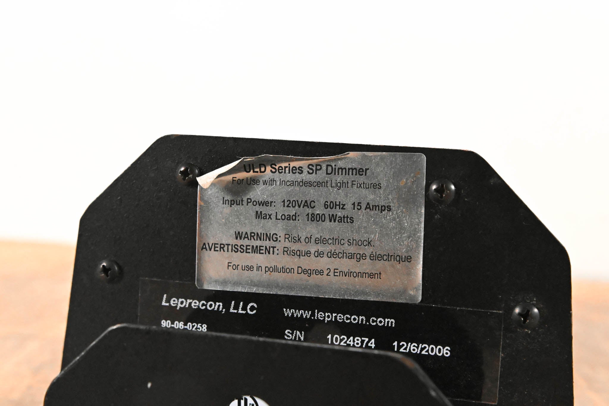 Leprecon ULD-340 4-Channel 15A Tree Mount Dimmer with Stage Pin Output