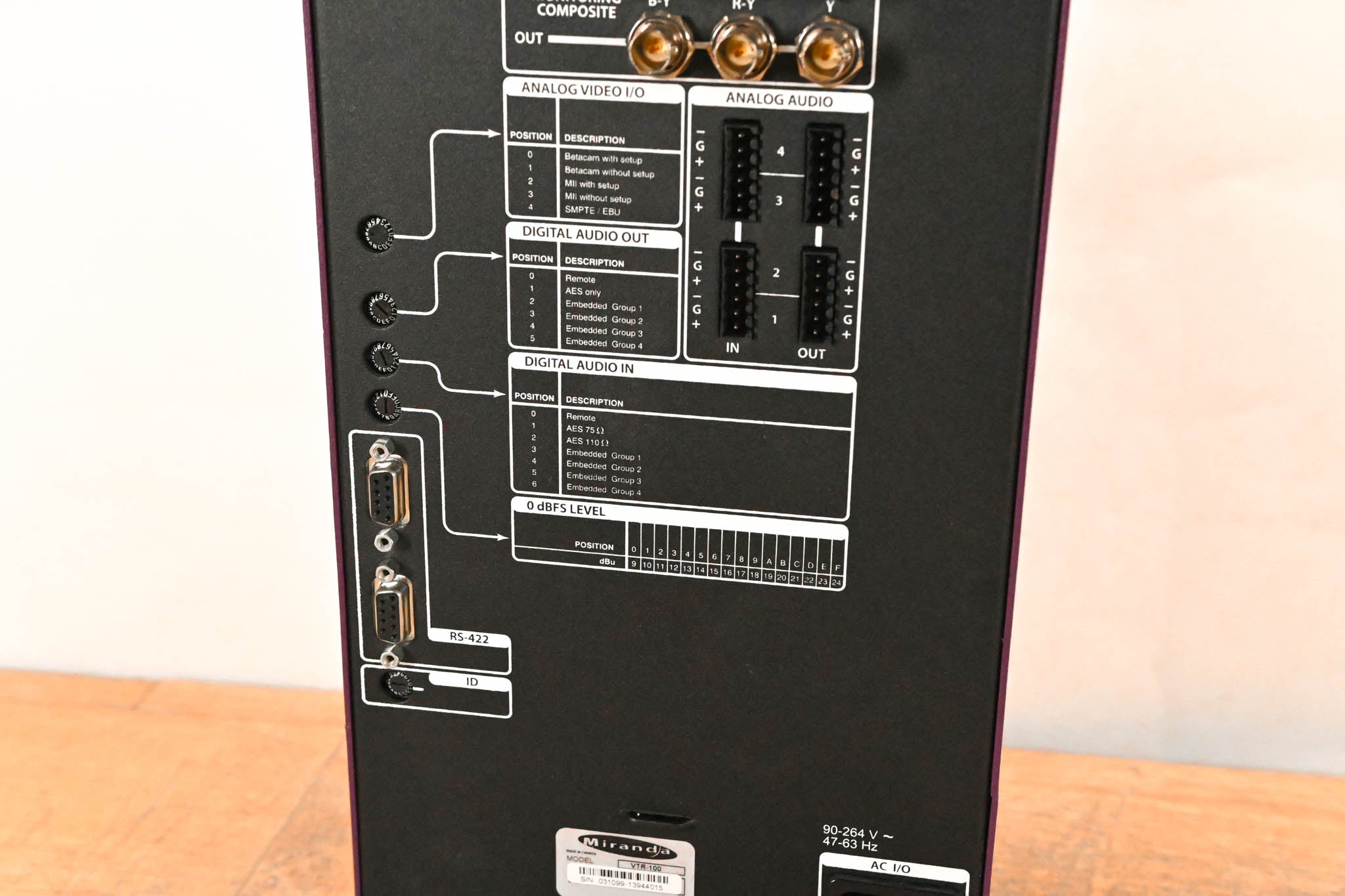 Miranda VTR-100 Analog to Digital Bi-Directional Media Converter