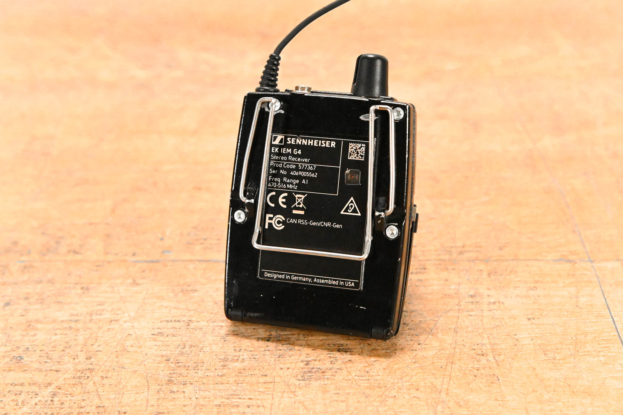 Sennheiser EK IEM G4 Wireless Bodypack Receiver - A1 Range: 470-516 MHz