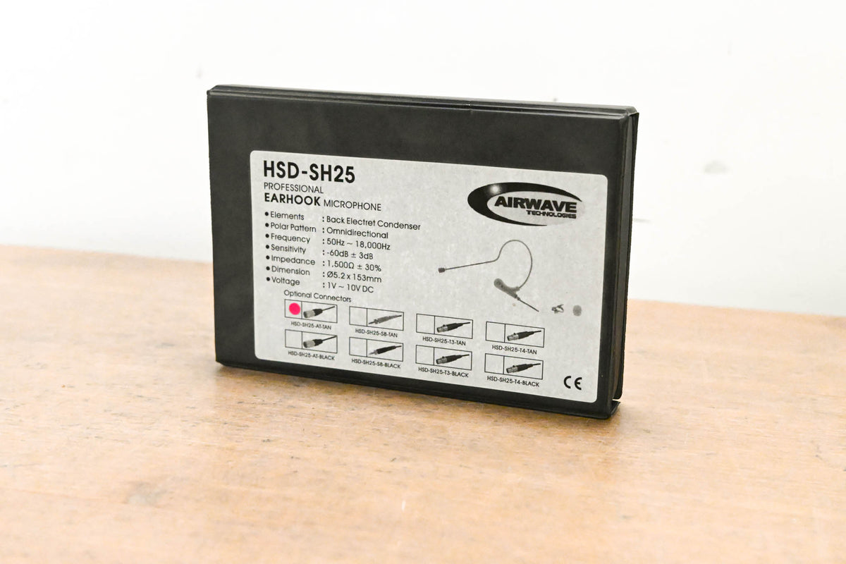 Airwave Technologies HDS-SH25 Professional Earhook Mic w/ 4-Pin Hirose
