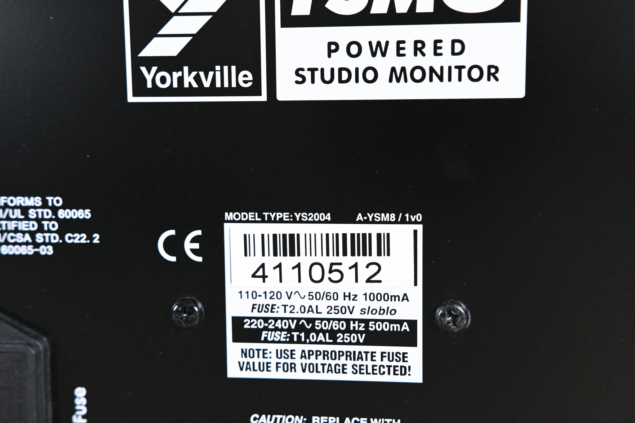 Yorkville YSM8 8" Powered Studio Reference Monitor (PAIR)