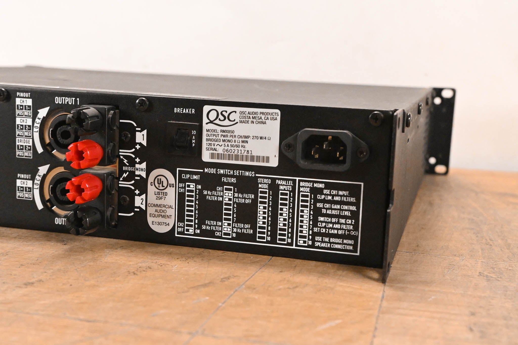 QSC RMX850 2-Channel Power Amplifier