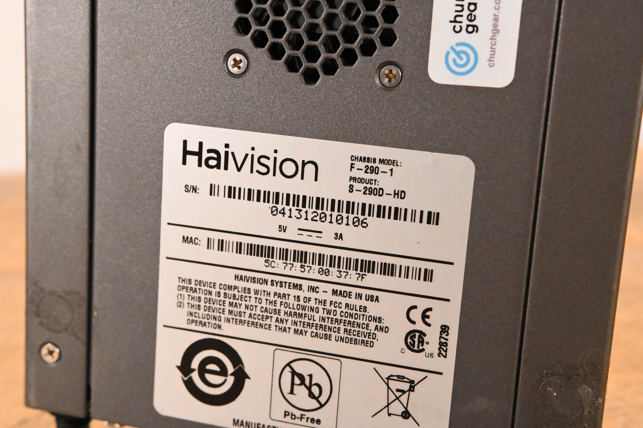HaiVision S-290D-HD Makito Decoder Appliance (NO POWER SUPPLY)