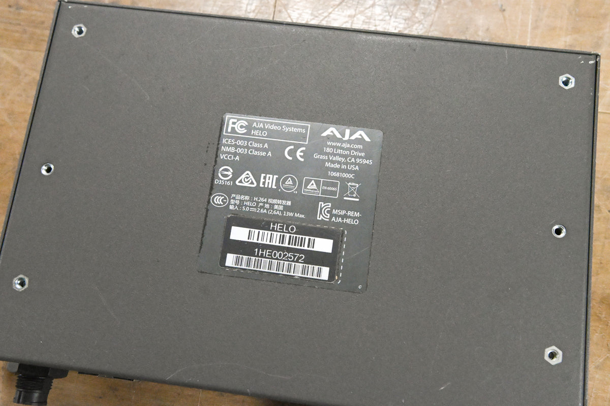 AJA HELO H.264 Streamer and Recorder