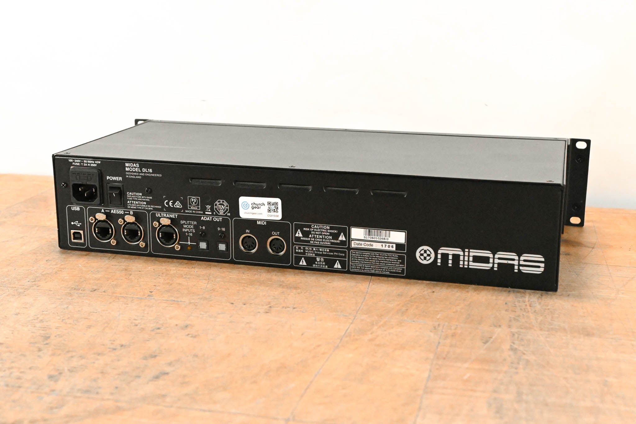 Midas DL16 16-Input, 8-Output Stage Box