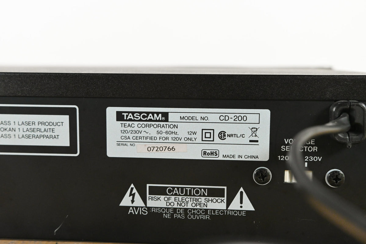 TASCAM CD-200 CD/MP3 Player