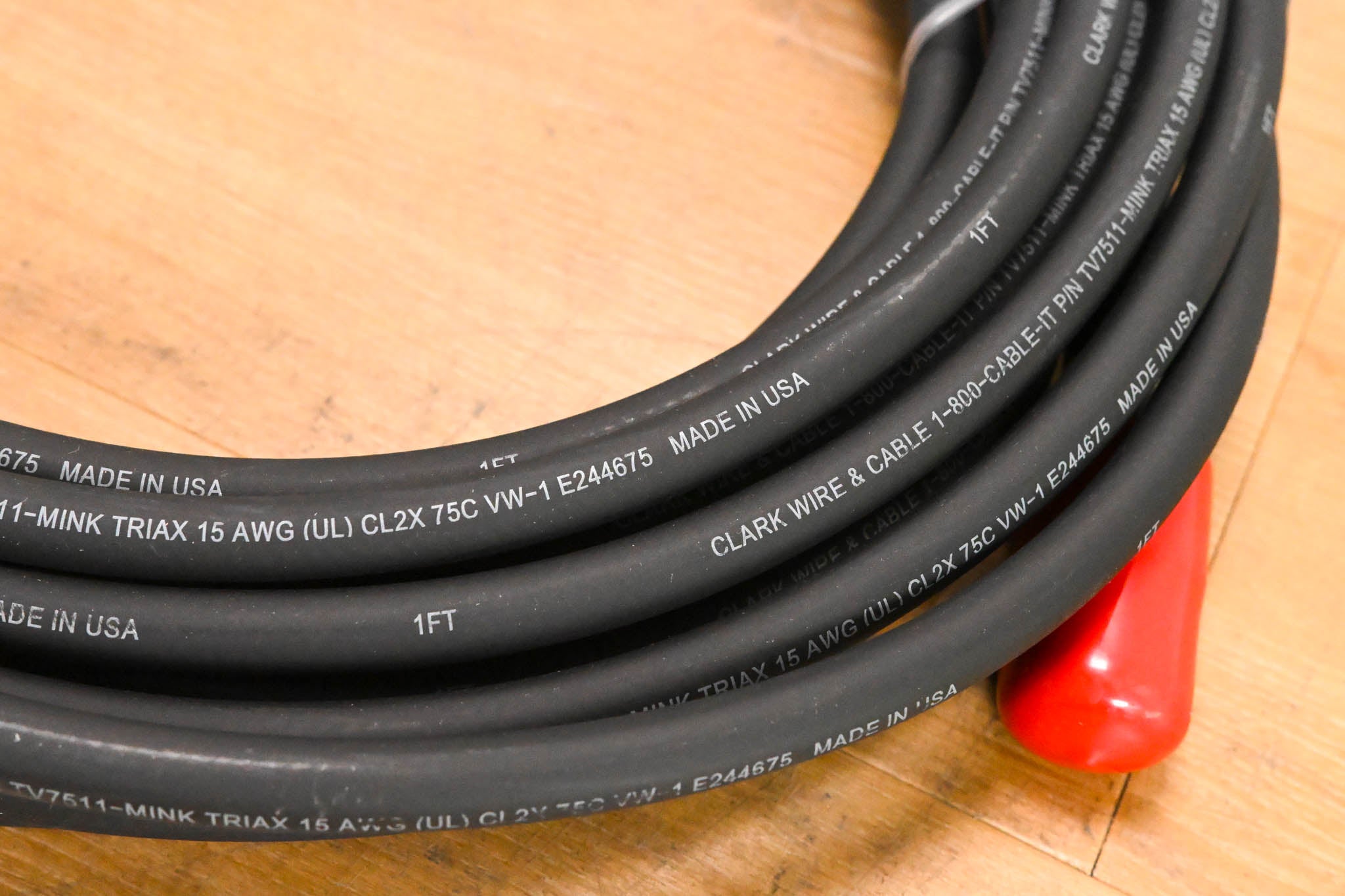 Clark Wire & Cable TV7511-MINK Triax Broadcast Camera Cable 15AWG - 40'