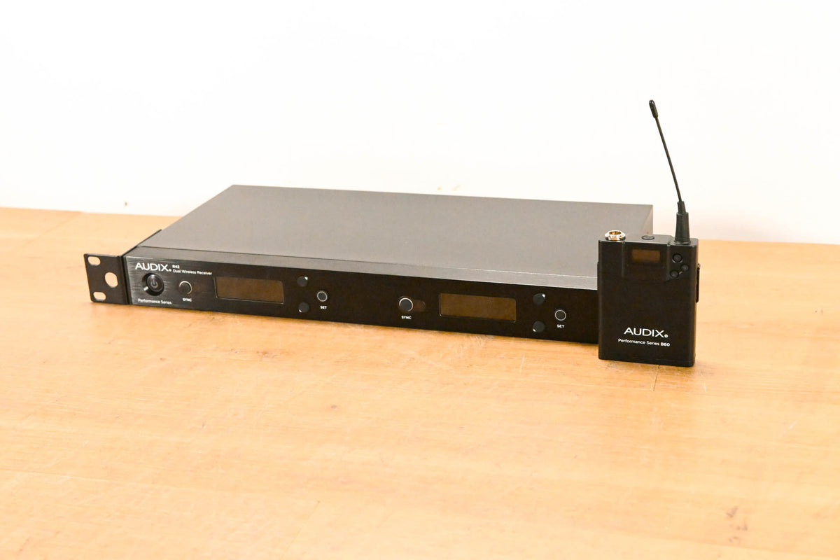 Audix R42 Dual Wireless Receiver w/ one B60 Bodypack - A Band (NO PSU)