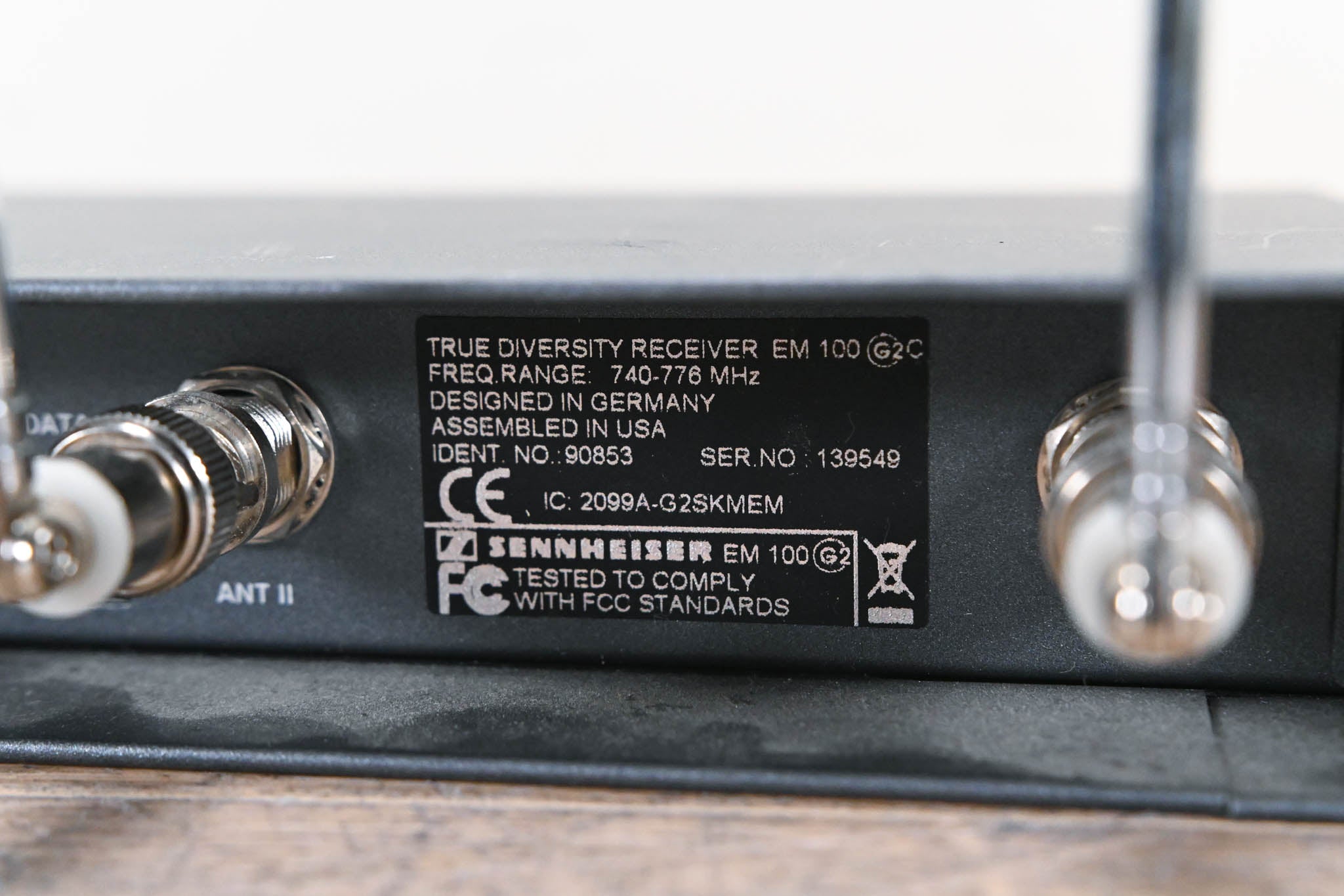 Sennheiser EM 100 G2 Wireless Receiver - C Range: 740-776 MHz