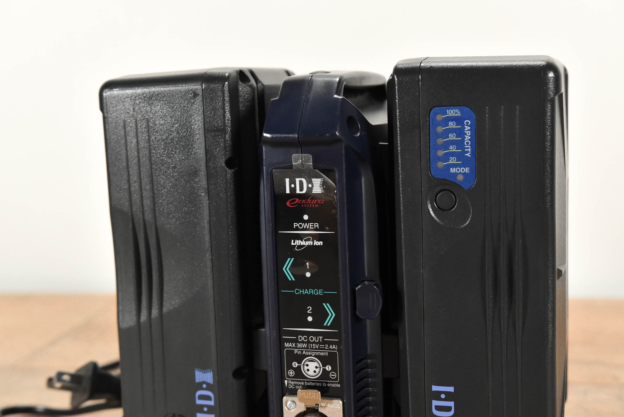 IDX System Technology VL-2X 2 Channel V-Mount Charger with two Batteries
