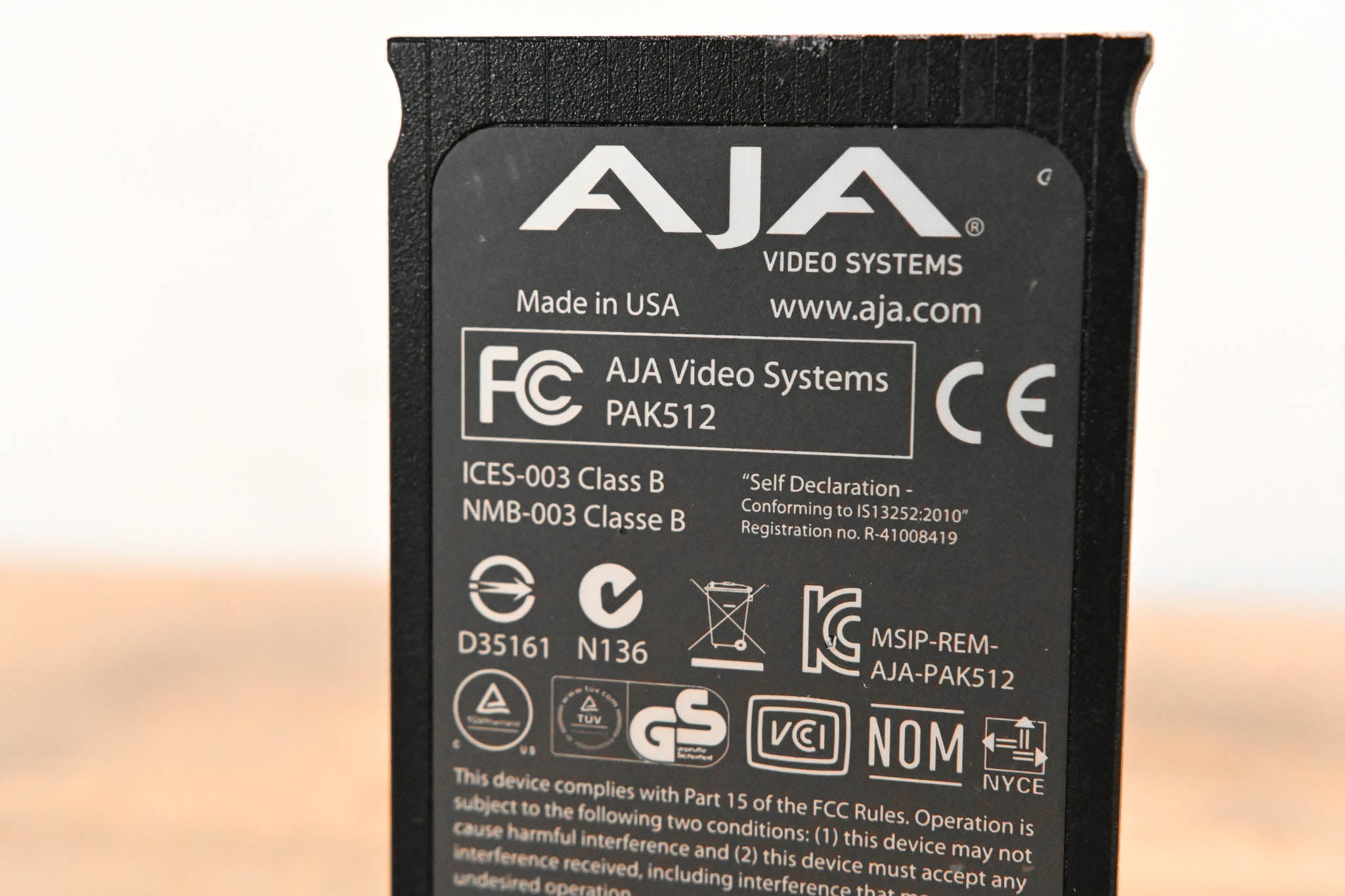 AJA PAK512 SSD Module for Ki Pro Systems