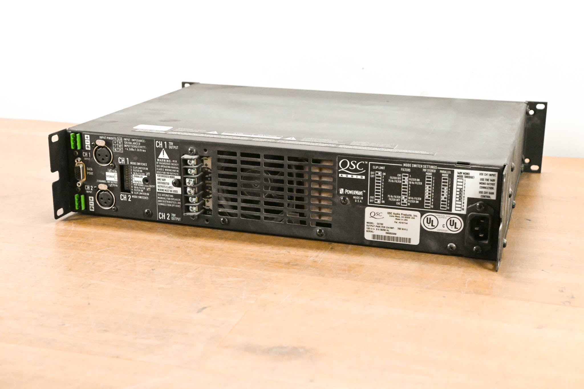 QSC CX702 2-Channel 700W Power Amplifier