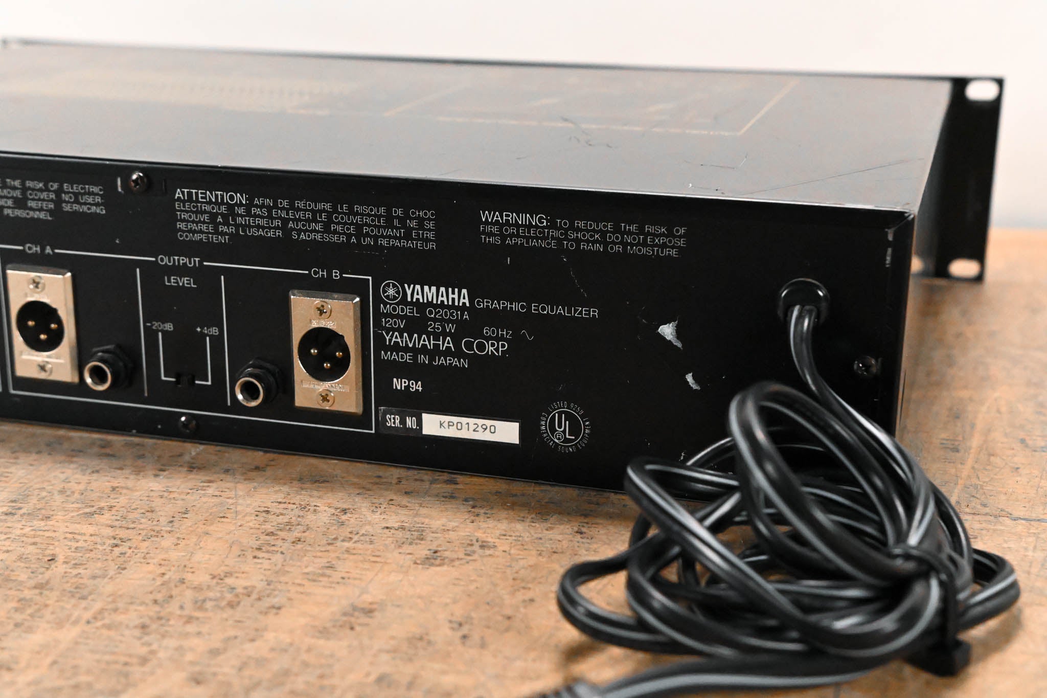 Yamaha Q2031A 2-Channel 31-Band Graphic Equalizer