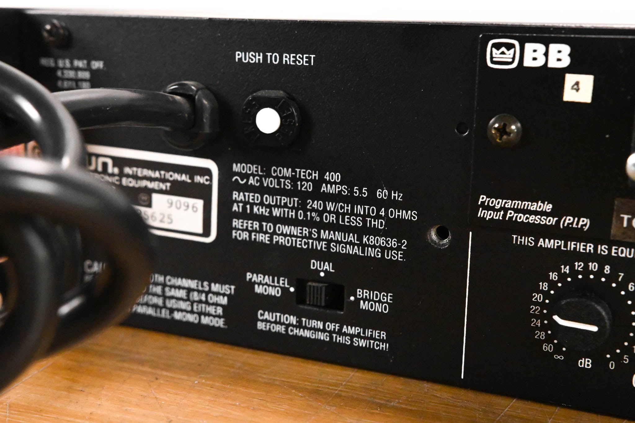 Crown Com-Tech 400 2-Channel Power Amplifier