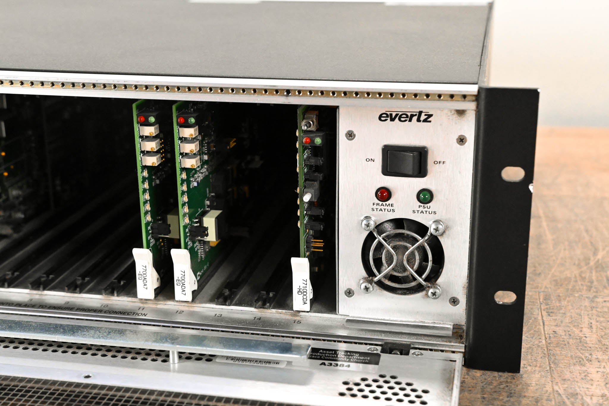 Evertz 7700FR-C MultiFrame Chassis with Cards