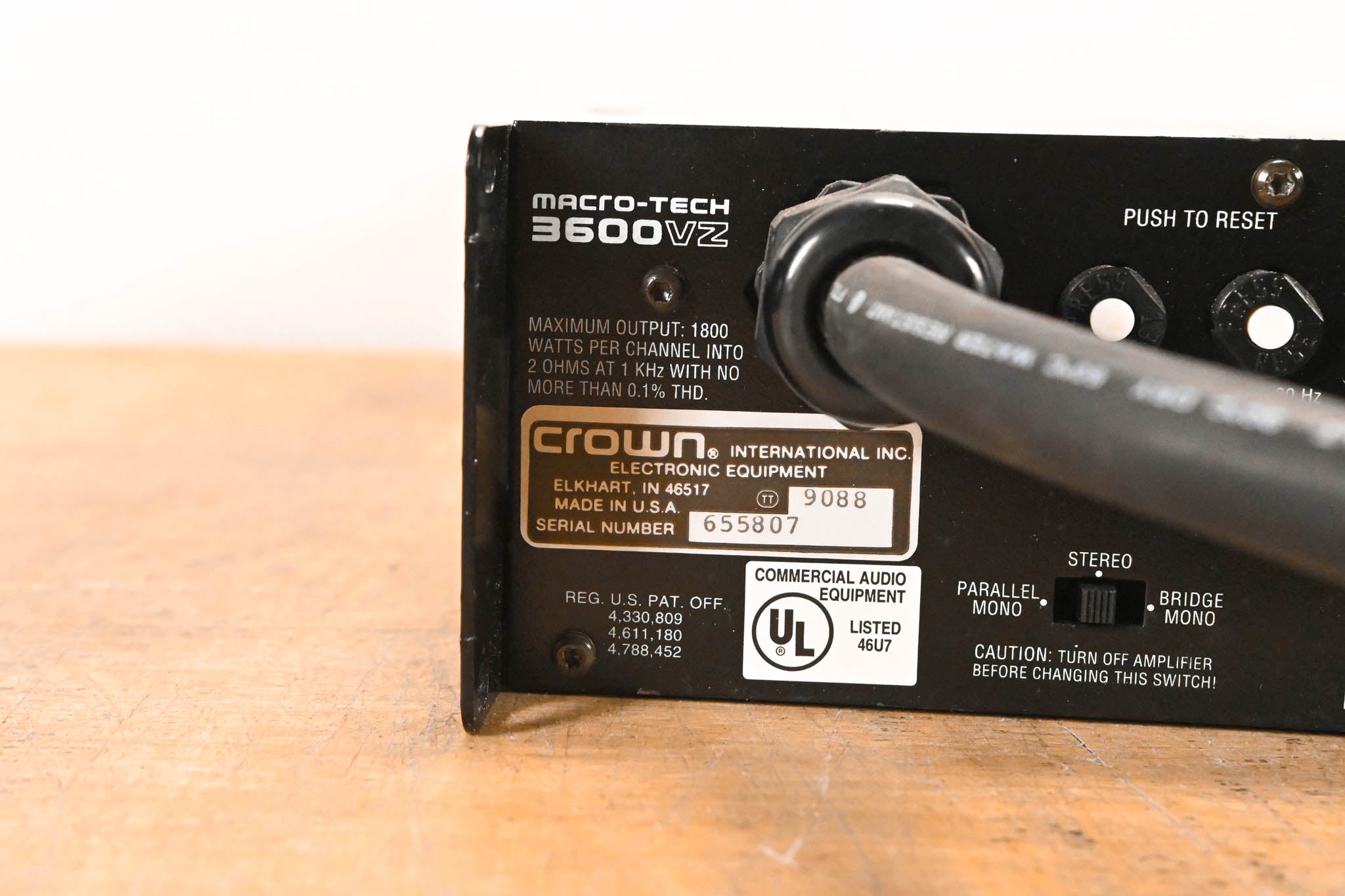 Crown Macro-Tech 3600VZ 2-Channel Power Amplifier