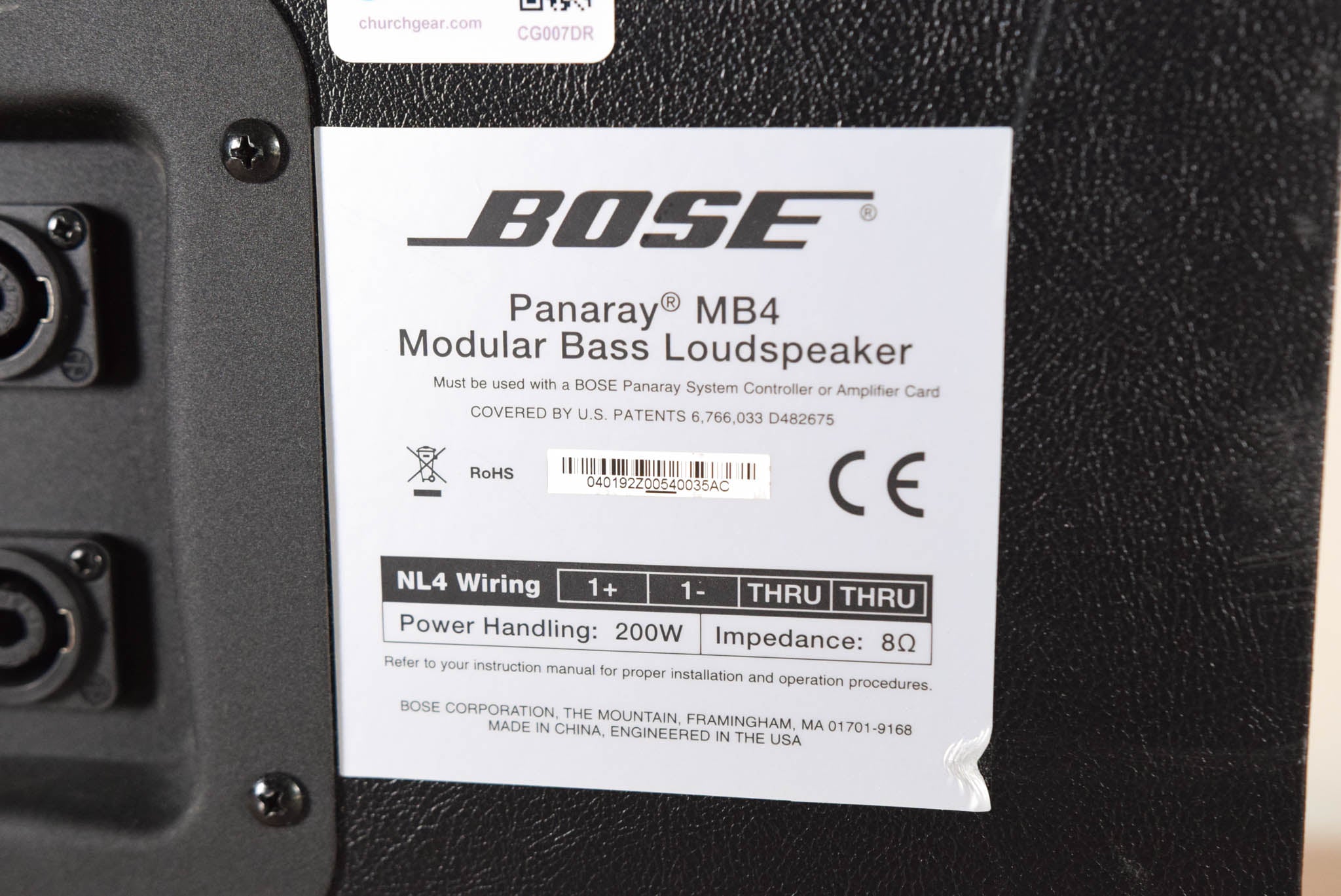 Bose Panaray MB4 Modular Bass Loudspeaker