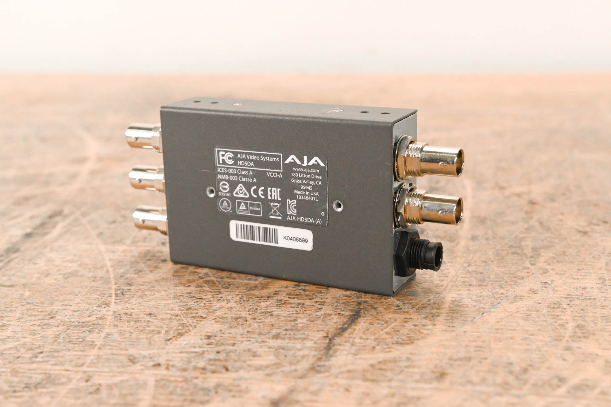 AJA HD5DA 1x4 HD/SD-SDI Distribution Amplifier/Repeater NO POWER SUPPLY