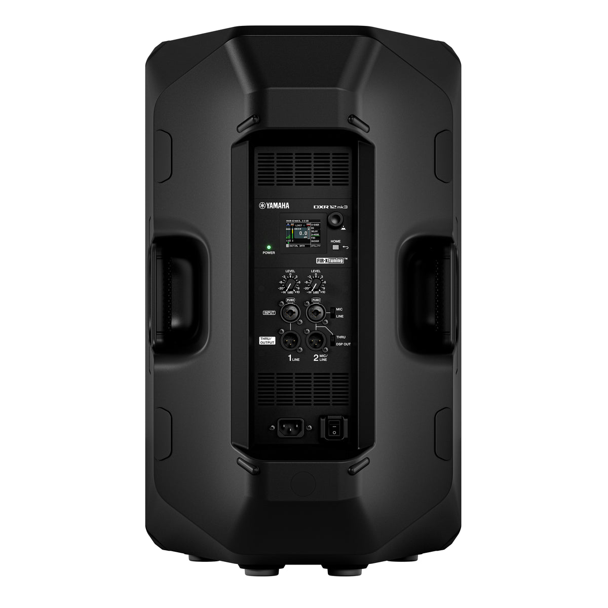 Powered 12 inch full range loudspeaker black plastic ABS