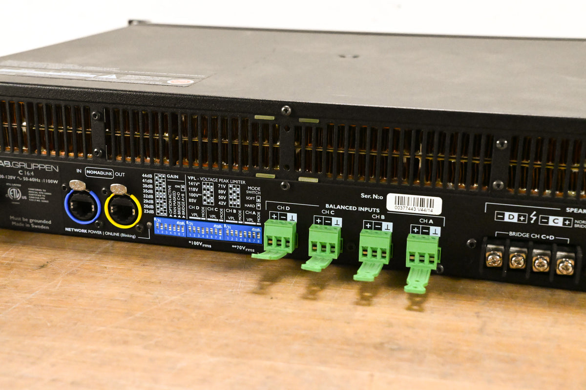 Lab Gruppen C 16:4 1600W Four-Channel Power Amplifier