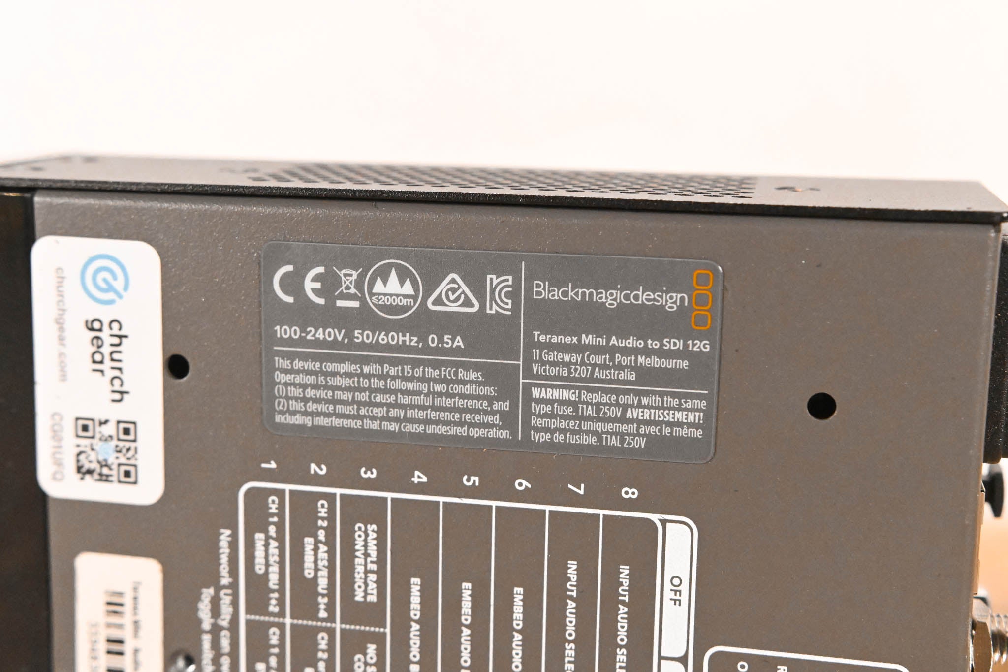 Blackmagic Design Teranex Mini Audio to SDI 12G w/ Smart Panel