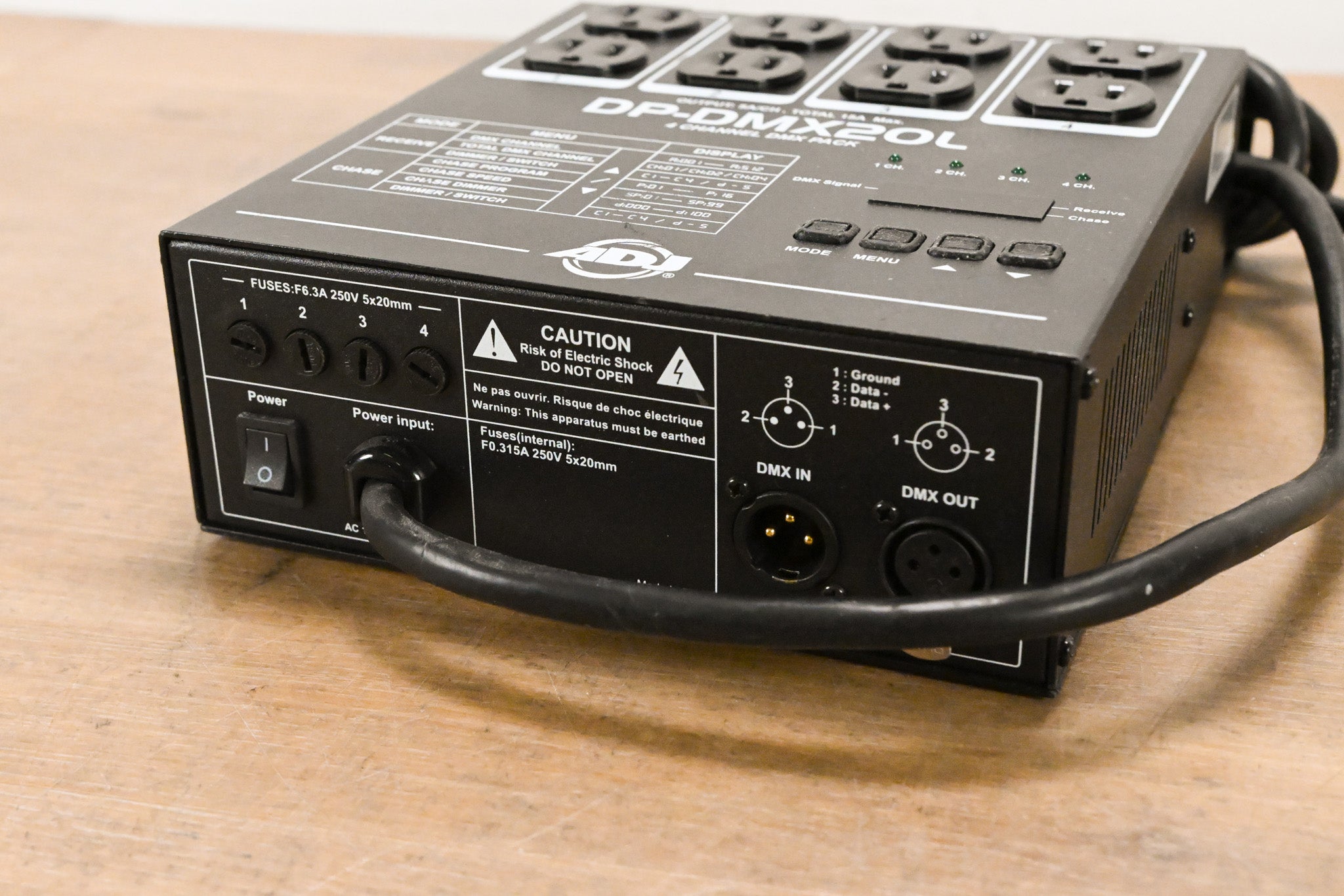 American DJ DP-DMX20L Four-Channel DMX Dimmer Pack