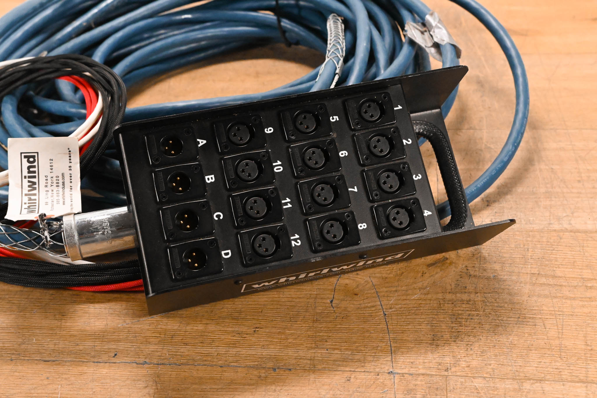 Whirlwind Medusa 12x4 XLR Stage Box to Fanout Snake - 100ft