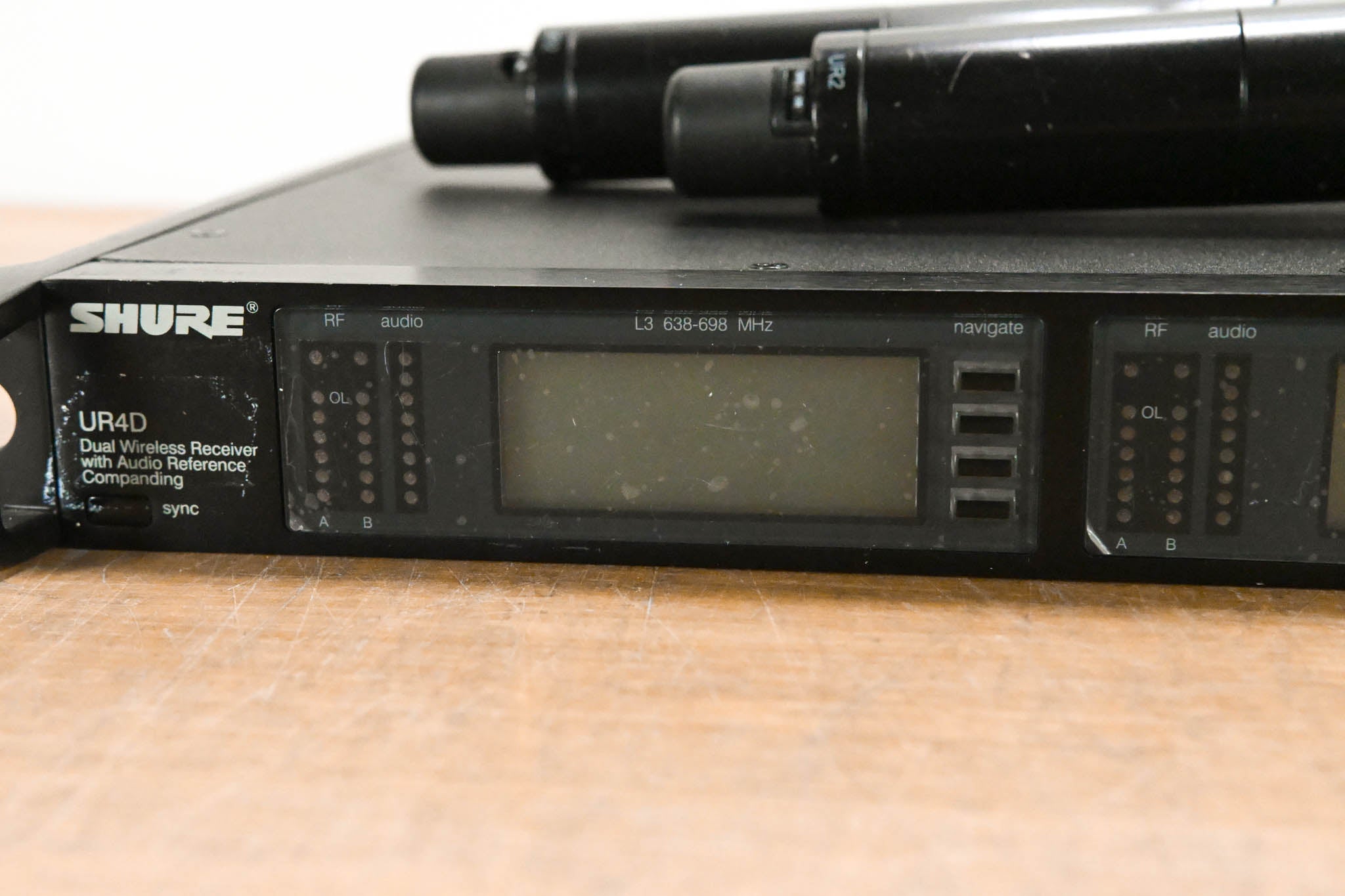 Shure UR4D Wireless Receiver w/ two UR2/SM58 Handheld Mics - L3 Band