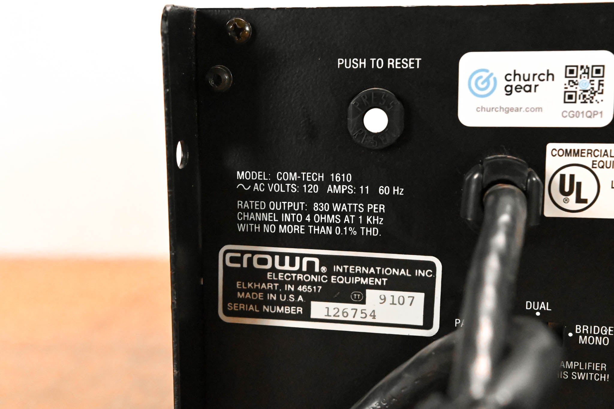 Crown Com-Tech 1610 2-Channel Power Amplifier