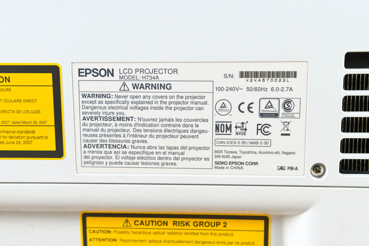 Epson Pro L1200U 7,000-Lumen WUXGA 3LCD Laser Projector w/ 4K & Lens