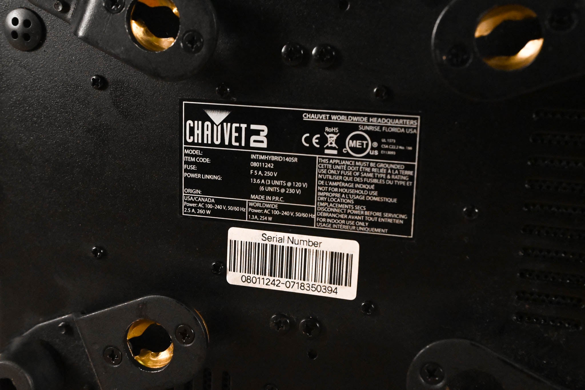 Chauvet Intimidator Hybrid 140SR Moving Head Lighting Fixture