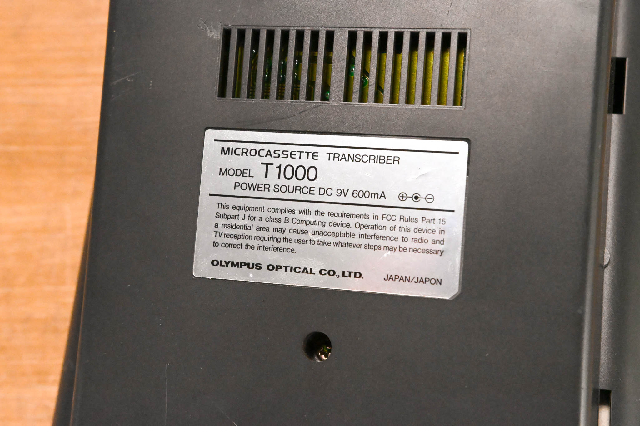Pearlcorder T1000 Microcassette Transcriber (NO POWER SUPPLY)
