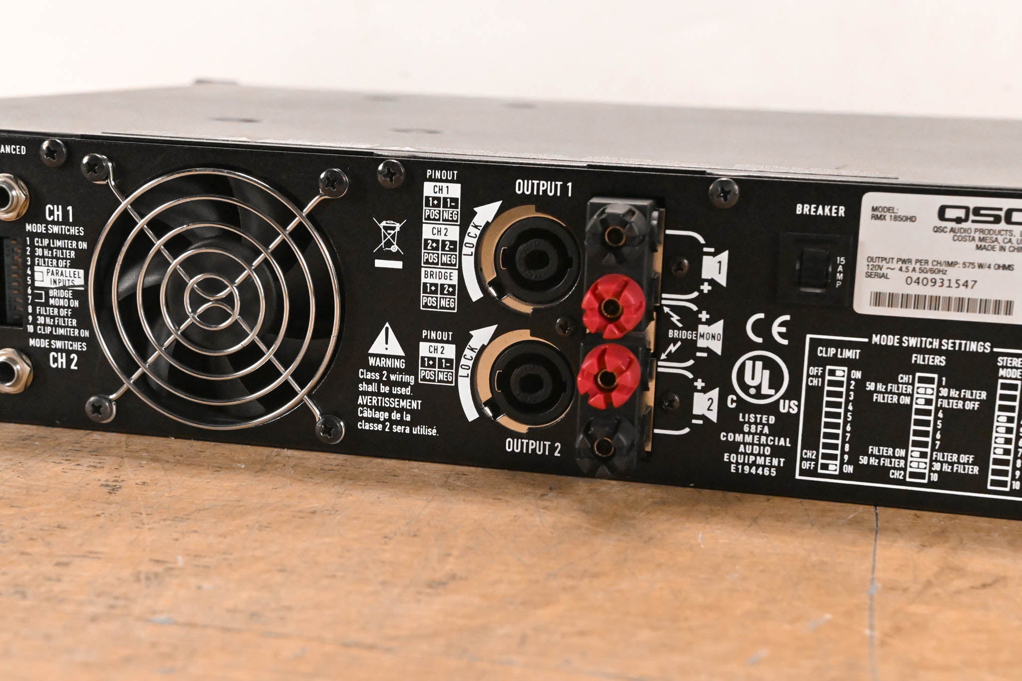 QSC RMX1850HD 2-Channel Power Amplifier