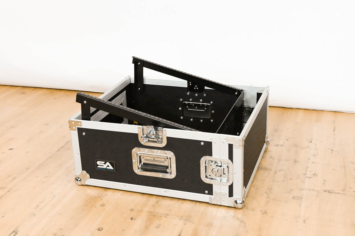 Seismic Audio 4 Space Rack Case with Slant Mixer Top
