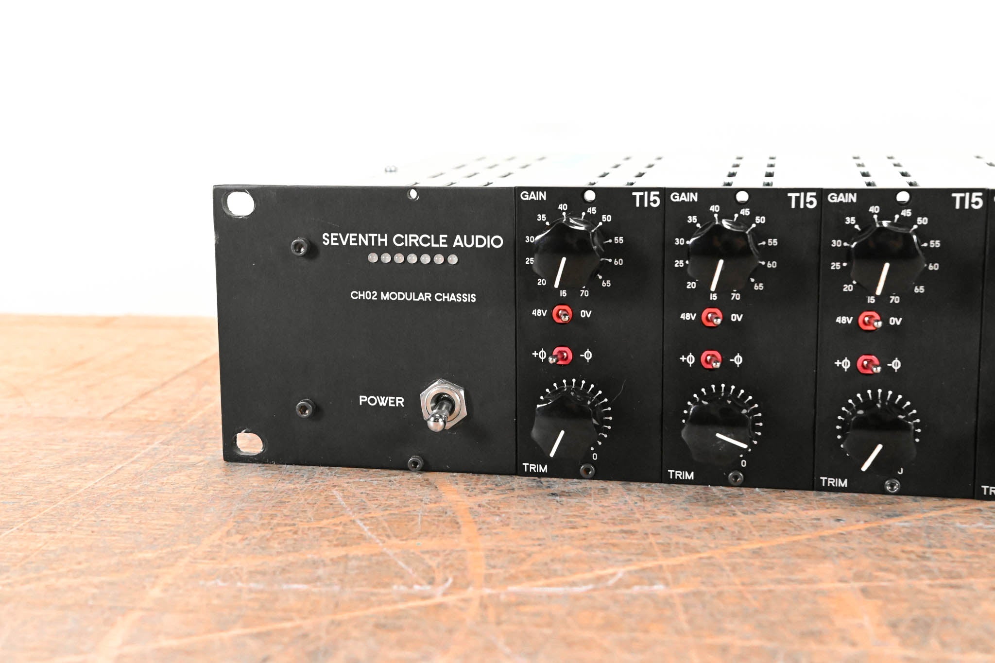 Seventh Circle Audio CH02 Chassis with eight T15 Preamplifier Modules