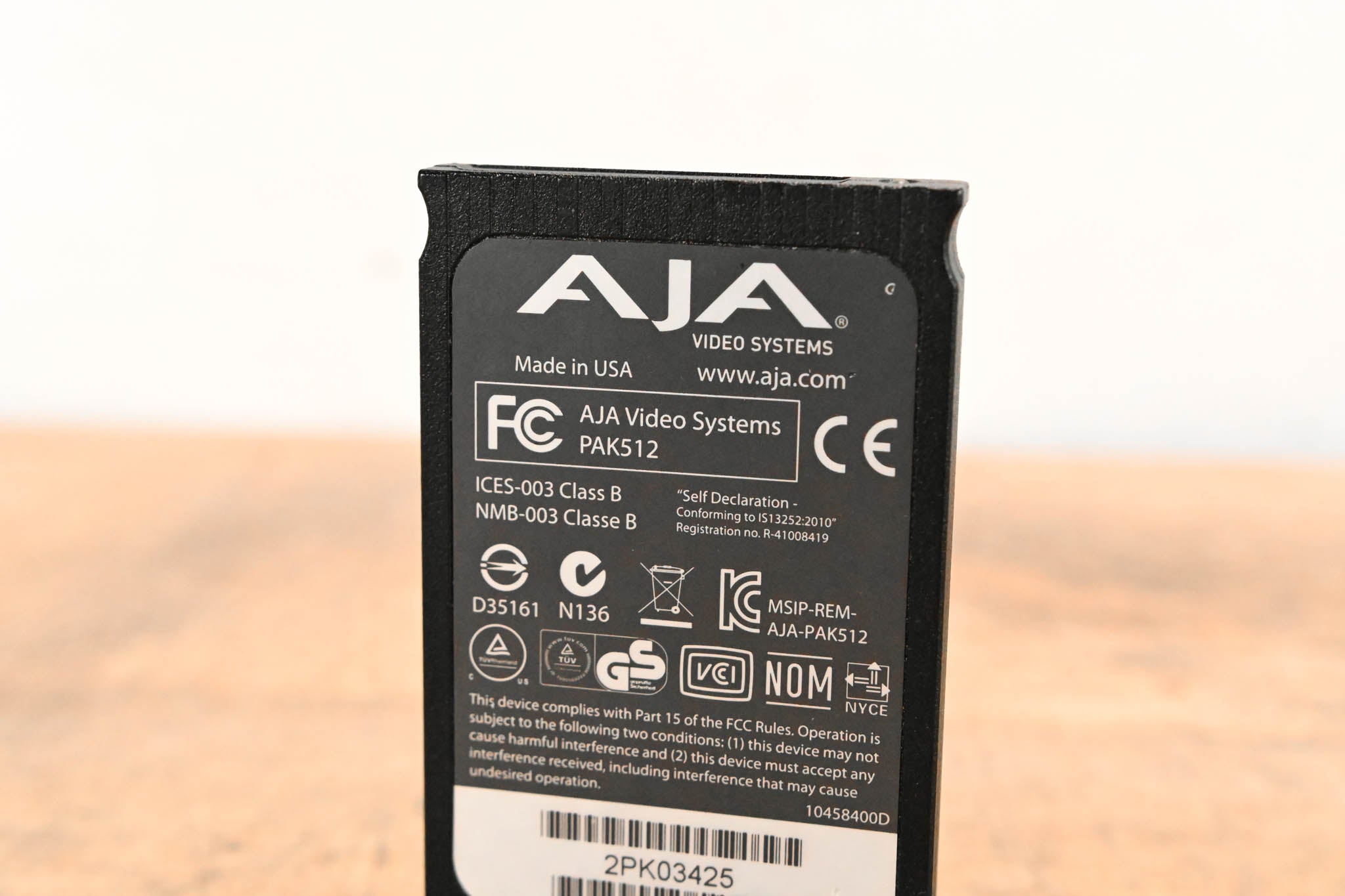 AJA PAK512 SSD Module for Ki Pro Systems