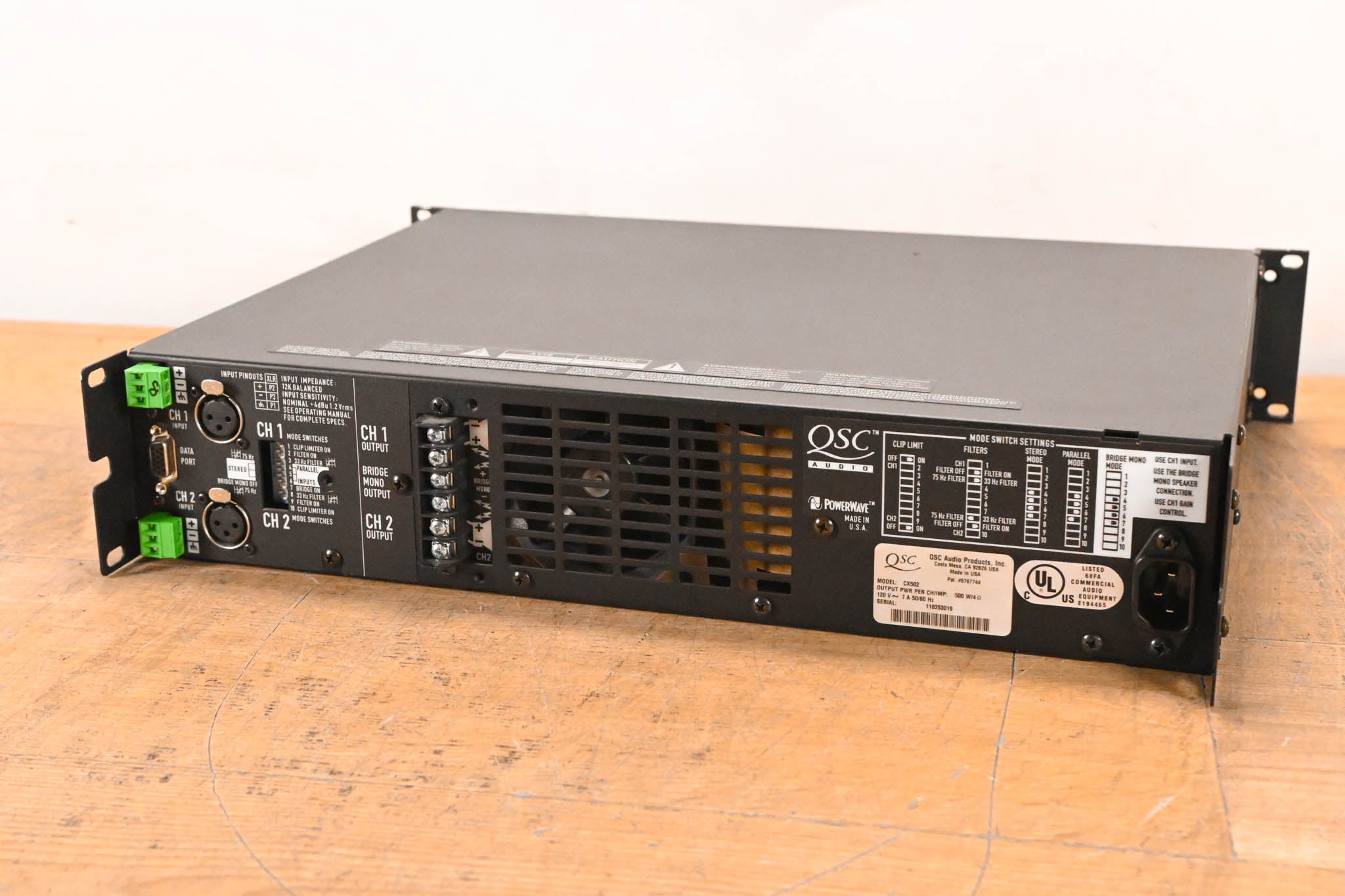 QSC CX502 2-Channel Power Amplifier