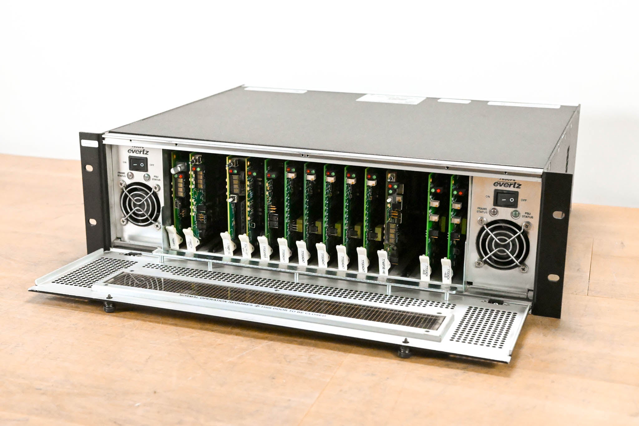 Evertz 7800FR 3RU Rackmount MultiFrame with Cards